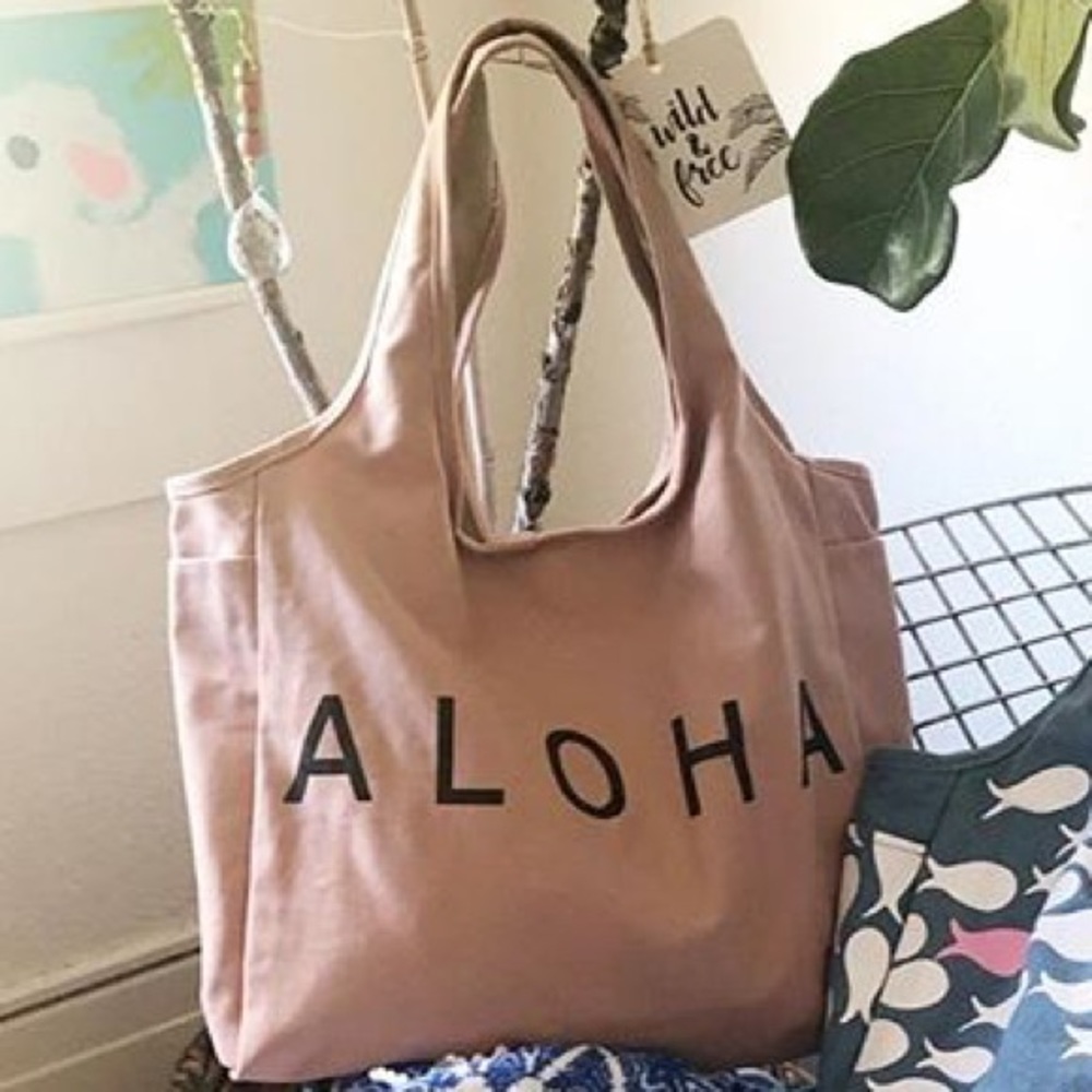 Fighting eel Aloha tote blush
